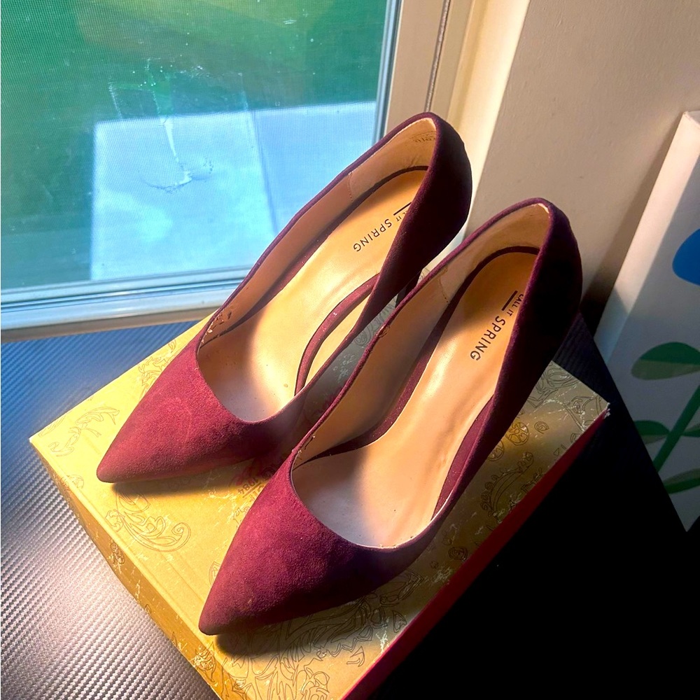 Burgundy heels